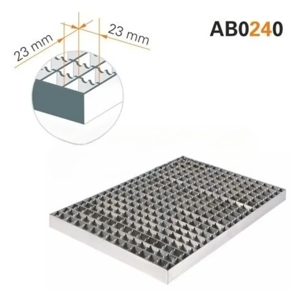 Neslidžios tinklinės grotelės  300 x 258 mm , tinklelio dydis 23×23