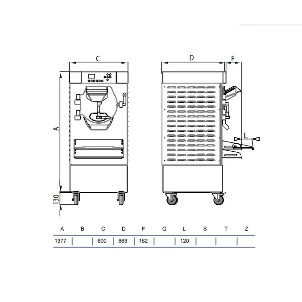 HBE1000 Horizontal Gelato Freezer