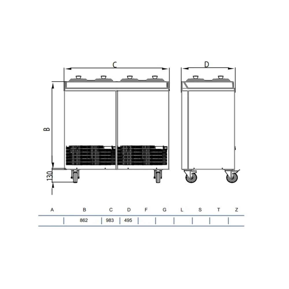 V840C Ice Cream Display Refrigerator