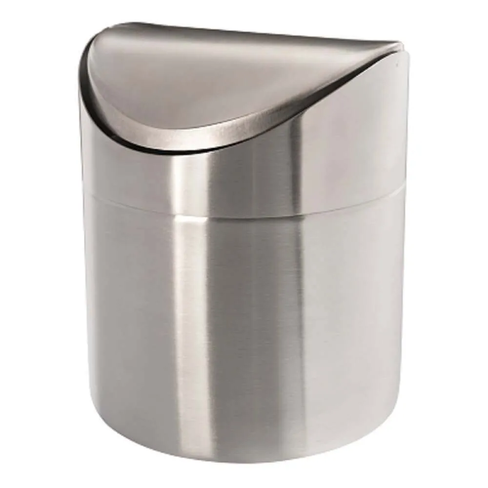 Compact Swing Lid Trash Can 1.5L