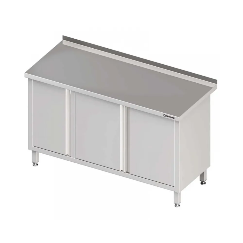 Sleek 3-Door Stainless Steel Storage Cabinet
