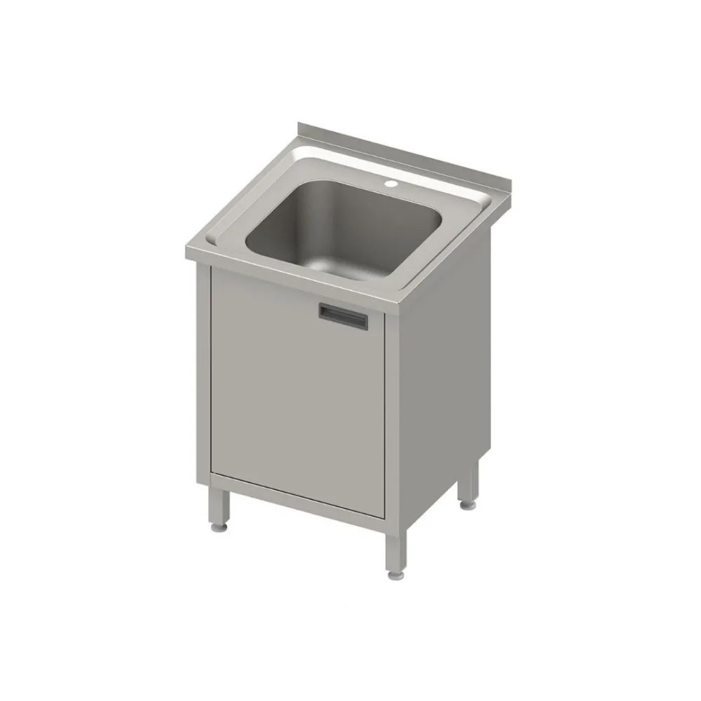 Multi-Functional Steel Table with Sink & Wing Doors