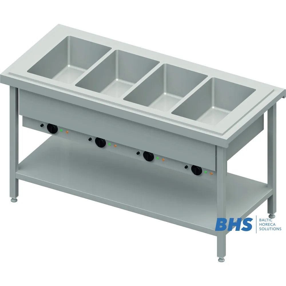 Versatile 4xGN1/1 Hot Chafing Dish with Section Divider