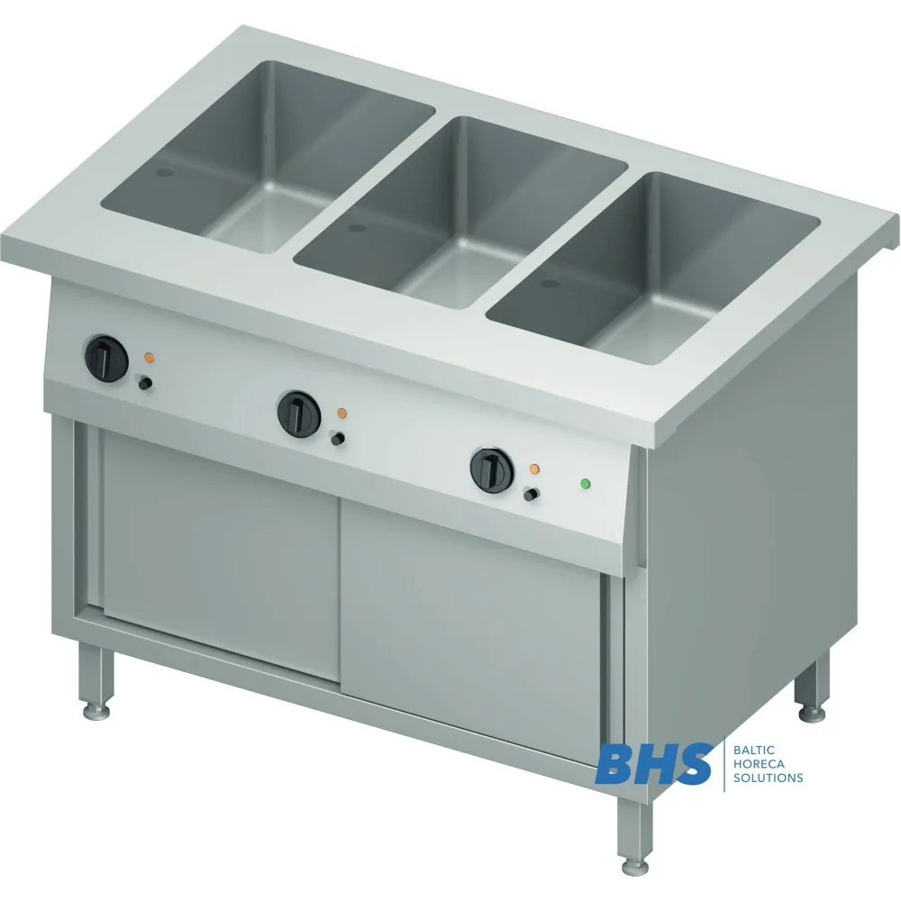 Chic 3 GN1/1 Cold Chafing Dish with Partition and Compartment Storage