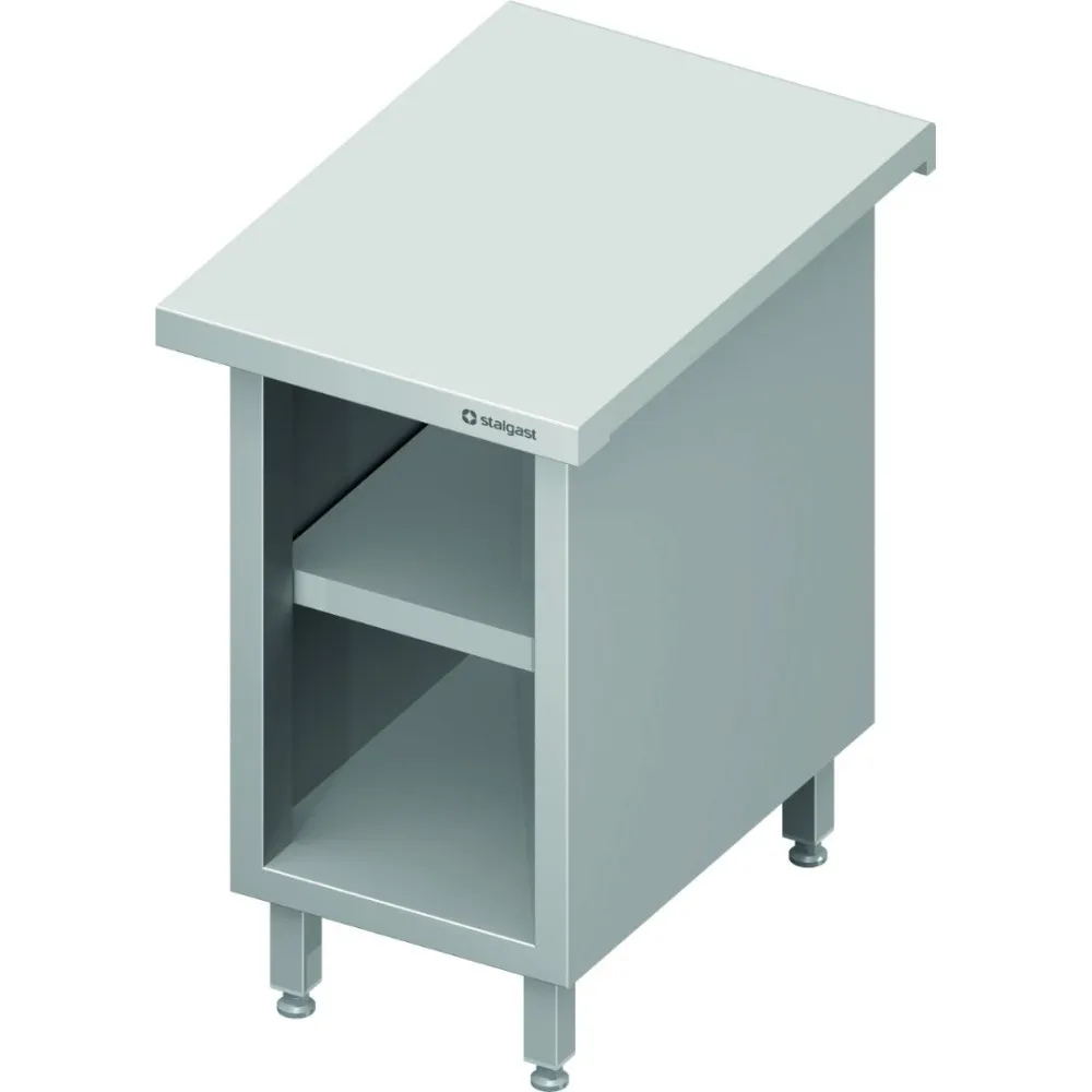 Compact 2-Shelf Steel Corner Table for Modern Spaces