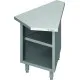 Compact Corner Table with Under-Shelf Storage Compact Corner Table with Under-Shelf Storage