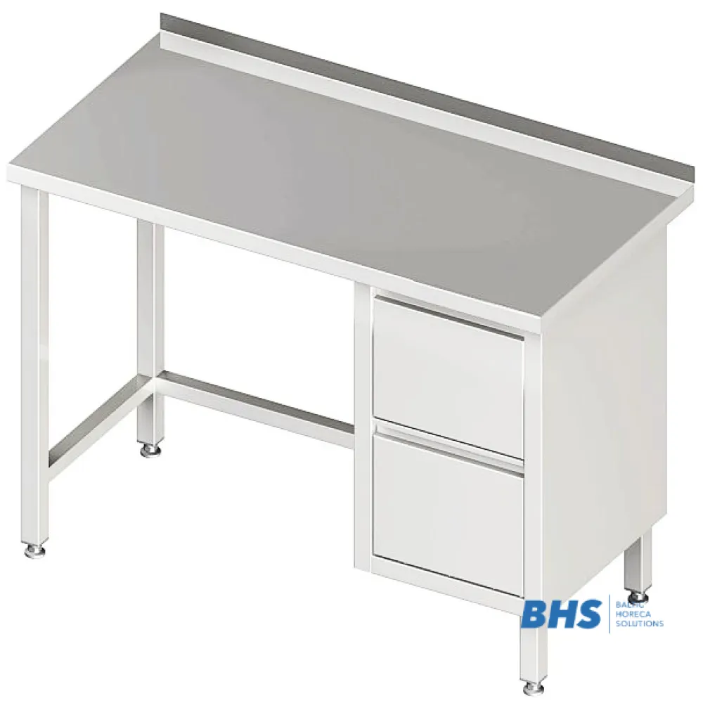 Table de bureau acier 2 tiroirs - Espace optimisé