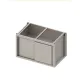 Contemporary Sliding Door Storage Cabinet