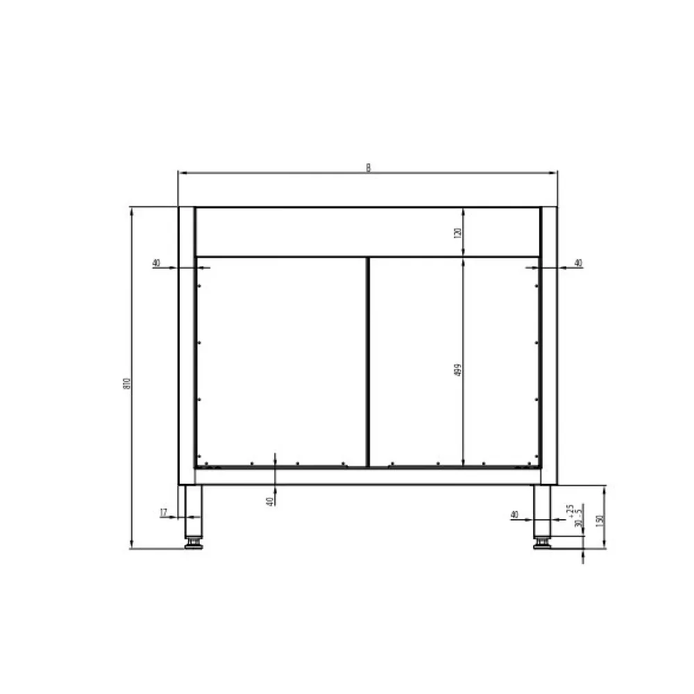 Sleek 810mm Wardrobe with Wing Doors