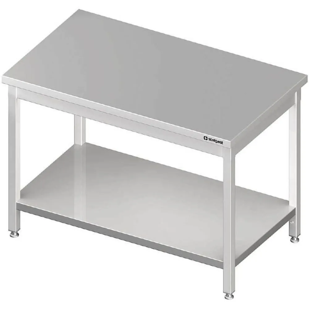 Versatile Metal Table with Storage Shelves