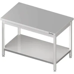 Metal table, depth 700 mm