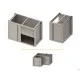Elegant H-660 mm Corner Cupboard
