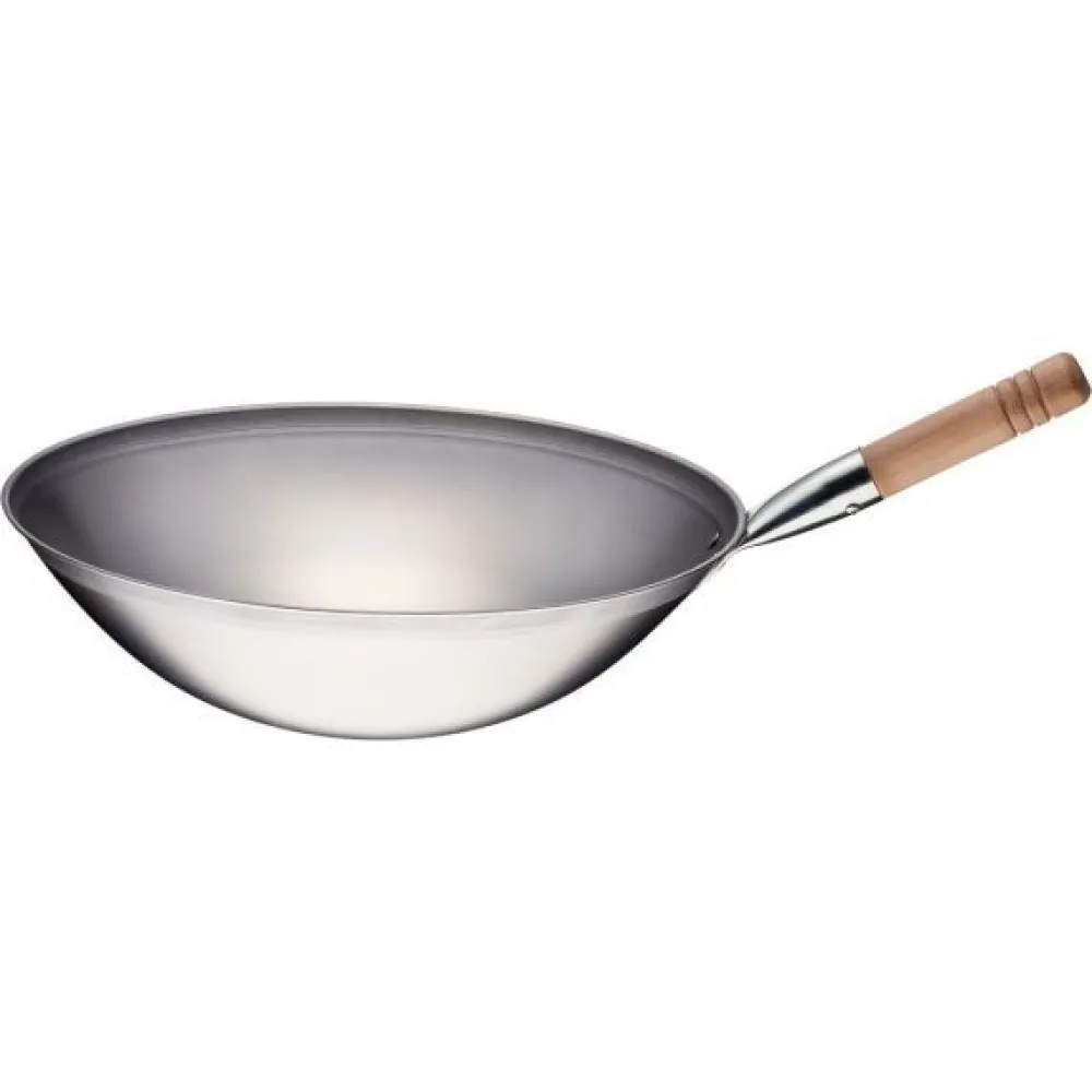 40 cm Chef's Wok in Polished Steel