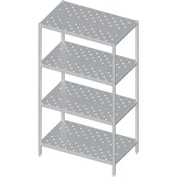 Easy assemble perforated  shelf H- 1800mm , depth 500 mm