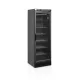 Stylish Black Display Freezer with Heated Glass Door