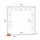 Chambre frigorifique avec porte large 3000 / 3000 / 2200 MM 16.45 m³ Chambre frigorifique avec porte large 3000 / 3000 / 2200 MM 16.45 m³