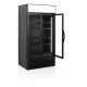 Premium Black Double-Door Display Cooler