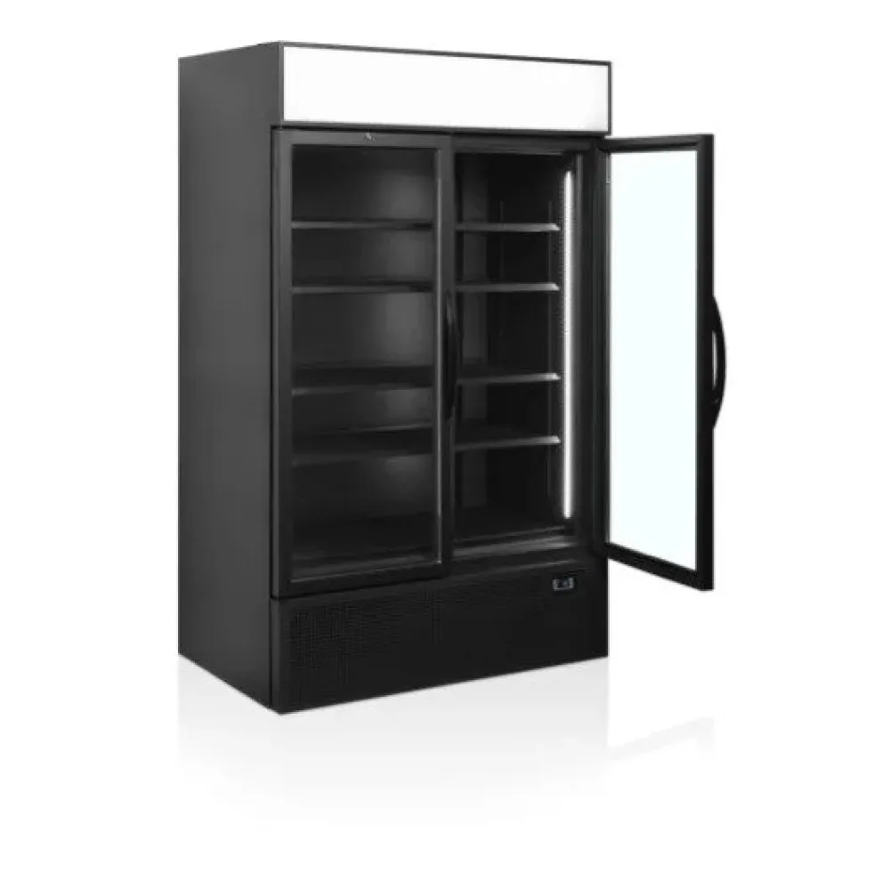 Stylish Black 2-Door Refrigerator FSC1200H