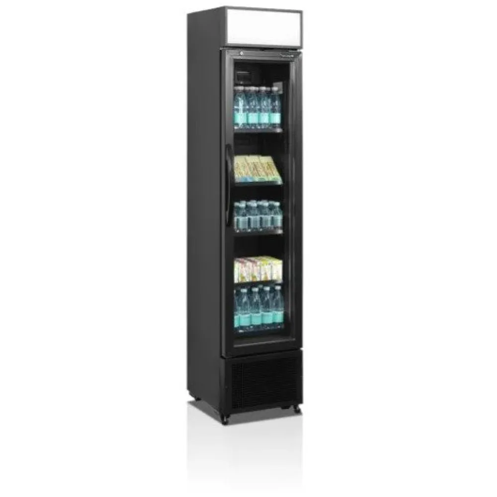 Elegant Black Refrigerator for Limited Spaces