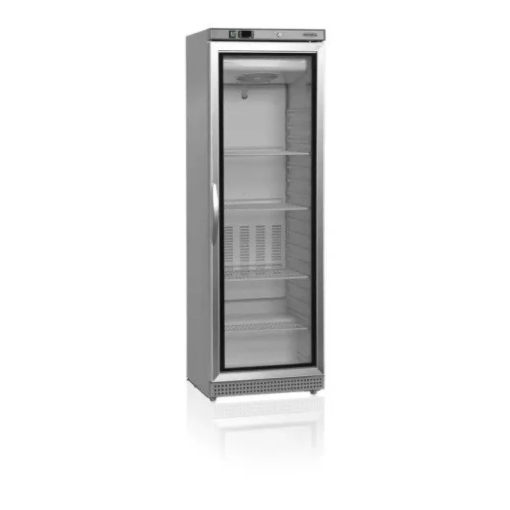 Versatile Glass Door Freezer with Stainless Steel Finish