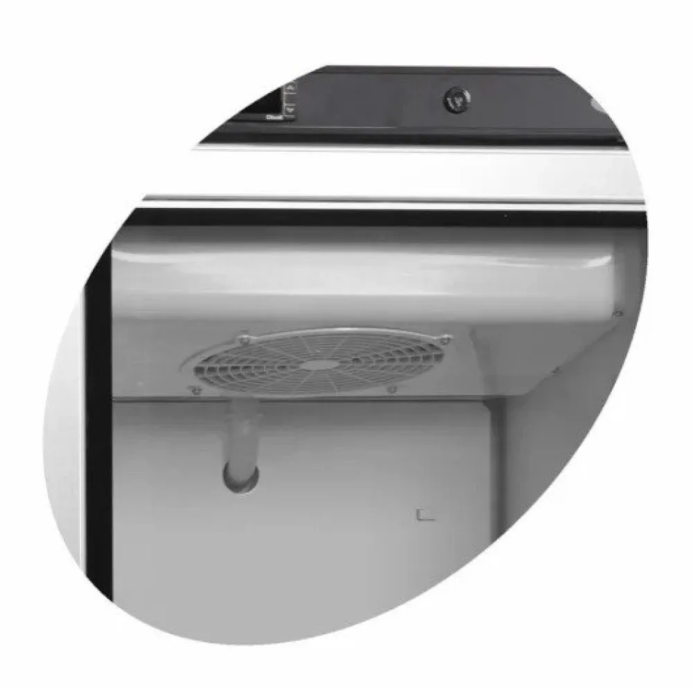 Versatile Glass Door Freezer with Stainless Steel Finish