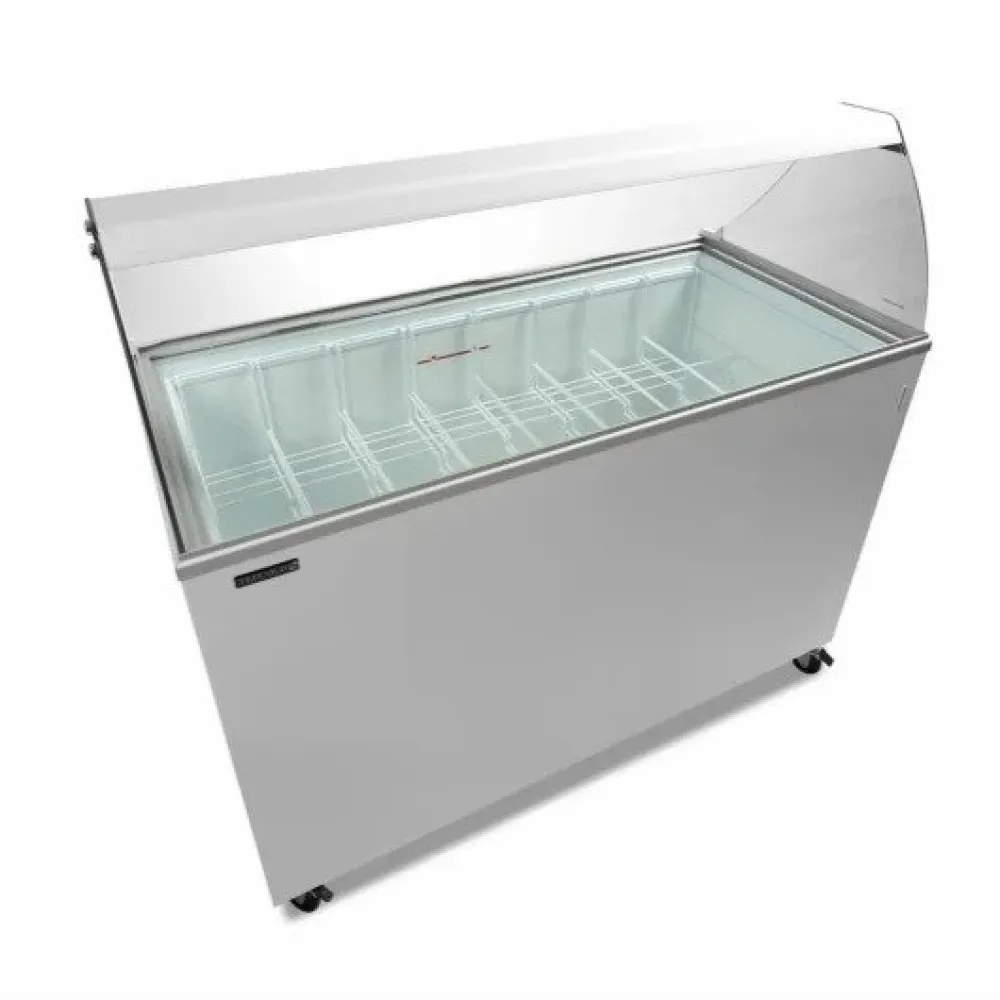 Congélateur à crème glacée 350L avec verre incurvé Congélateur à crème glacée 350L avec verre incurvé