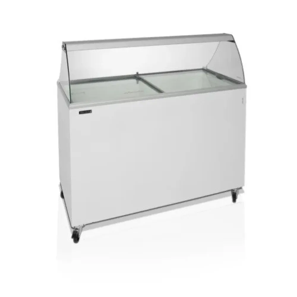 Congélateur à crème glacée 350L avec verre incurvé Congélateur à crème glacée 350L avec verre incurvé