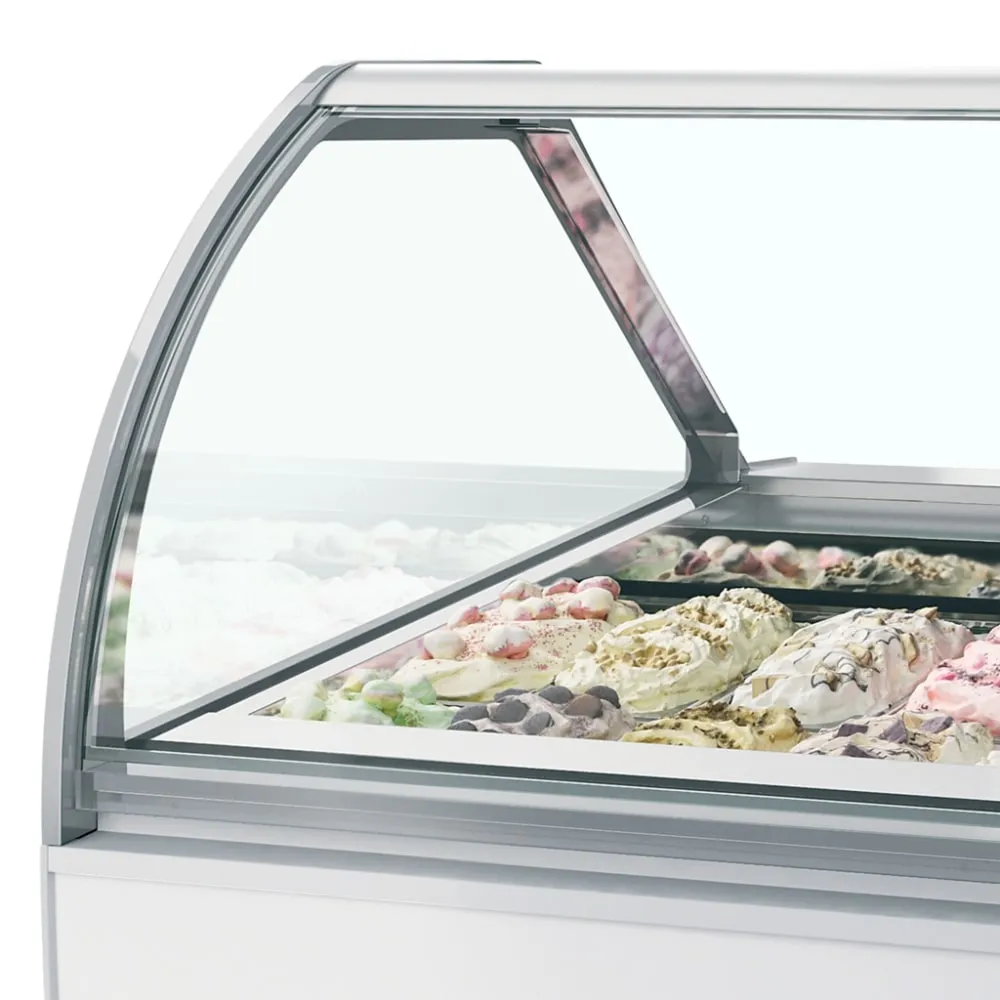 Vitrine Gelato 1,07 m² avec Verre Arrondi