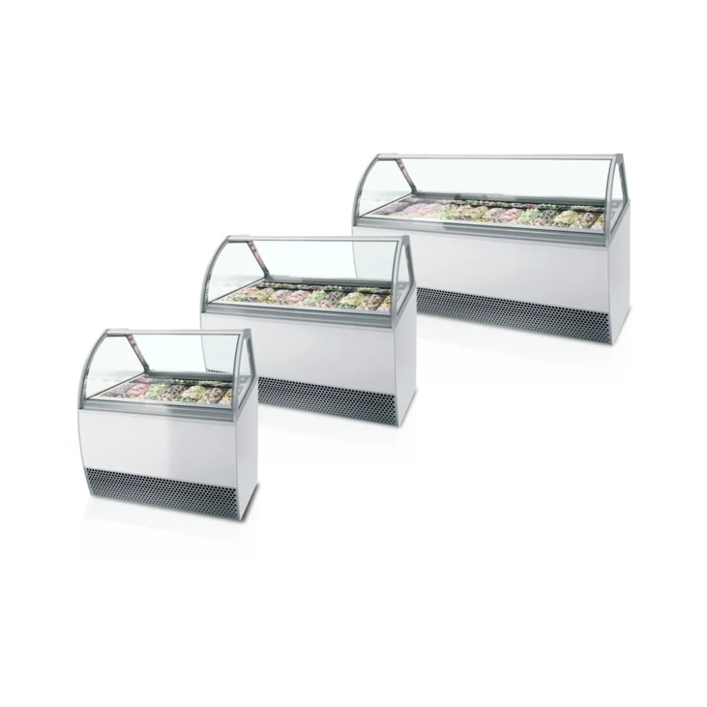 Vitrine Gelato 1,07 m² avec Verre Arrondi
