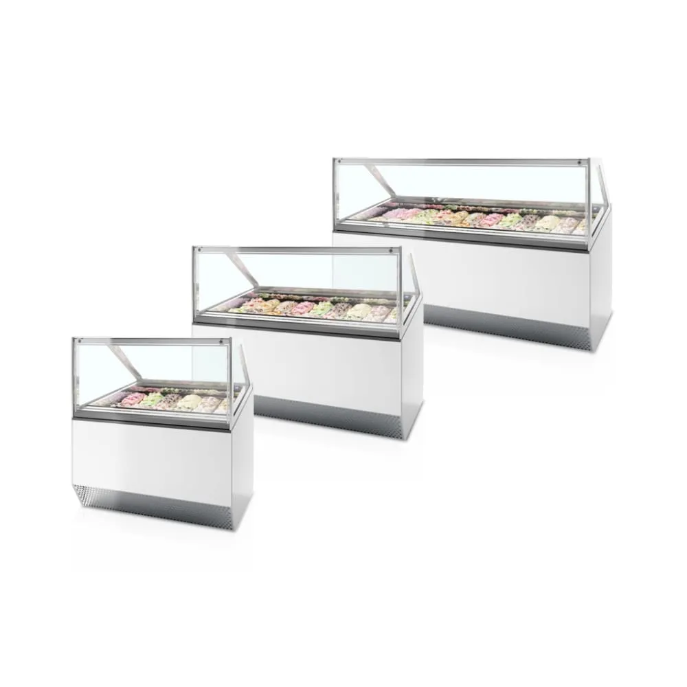 Vitrine de Crème Glacée avec Verre Plat Millennium ST24