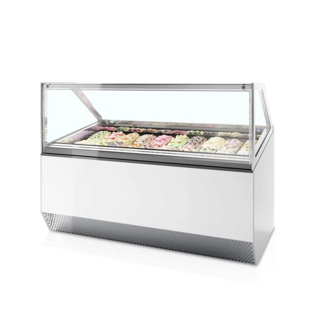 Vitrine de présentation à crème glacée avec verre plat 1,19 m²
