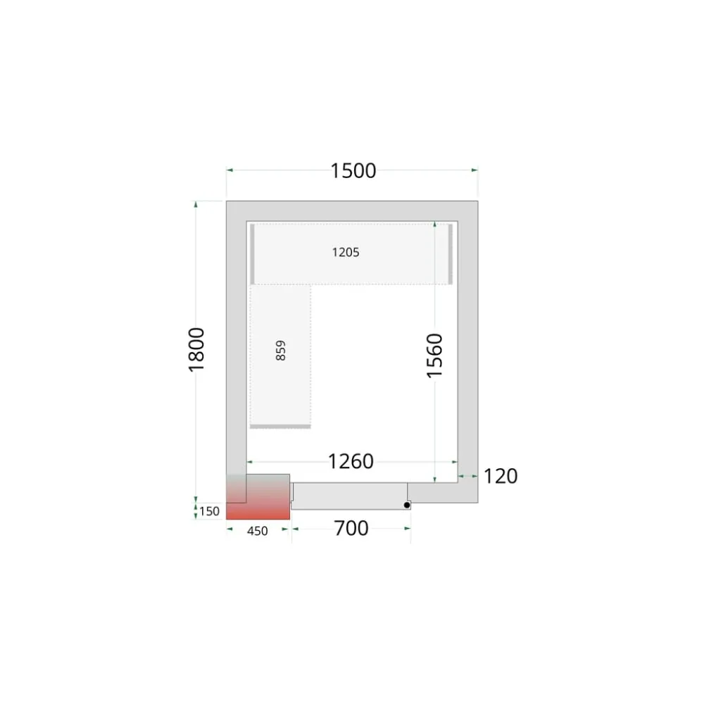 CRNF1518 aukstuma kameru plauktu komplekts