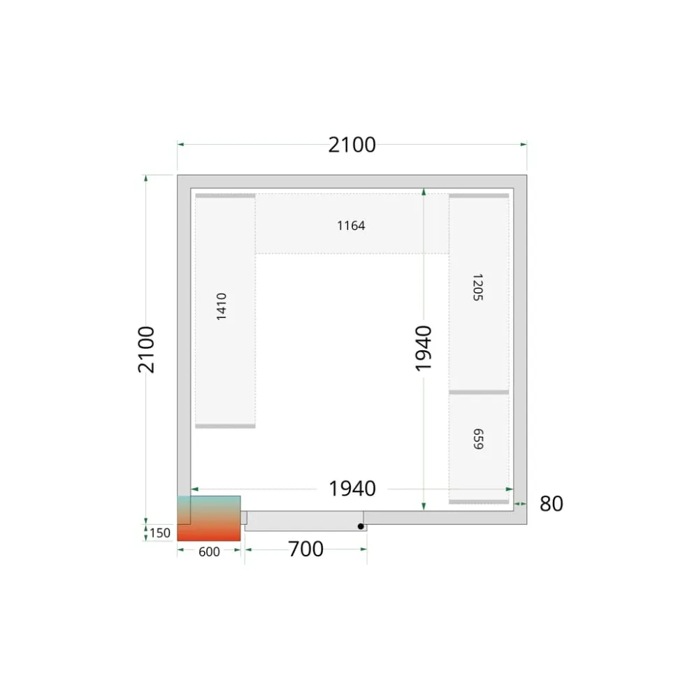 Kit de Rangement CRPF2121 pour Chambres Froides