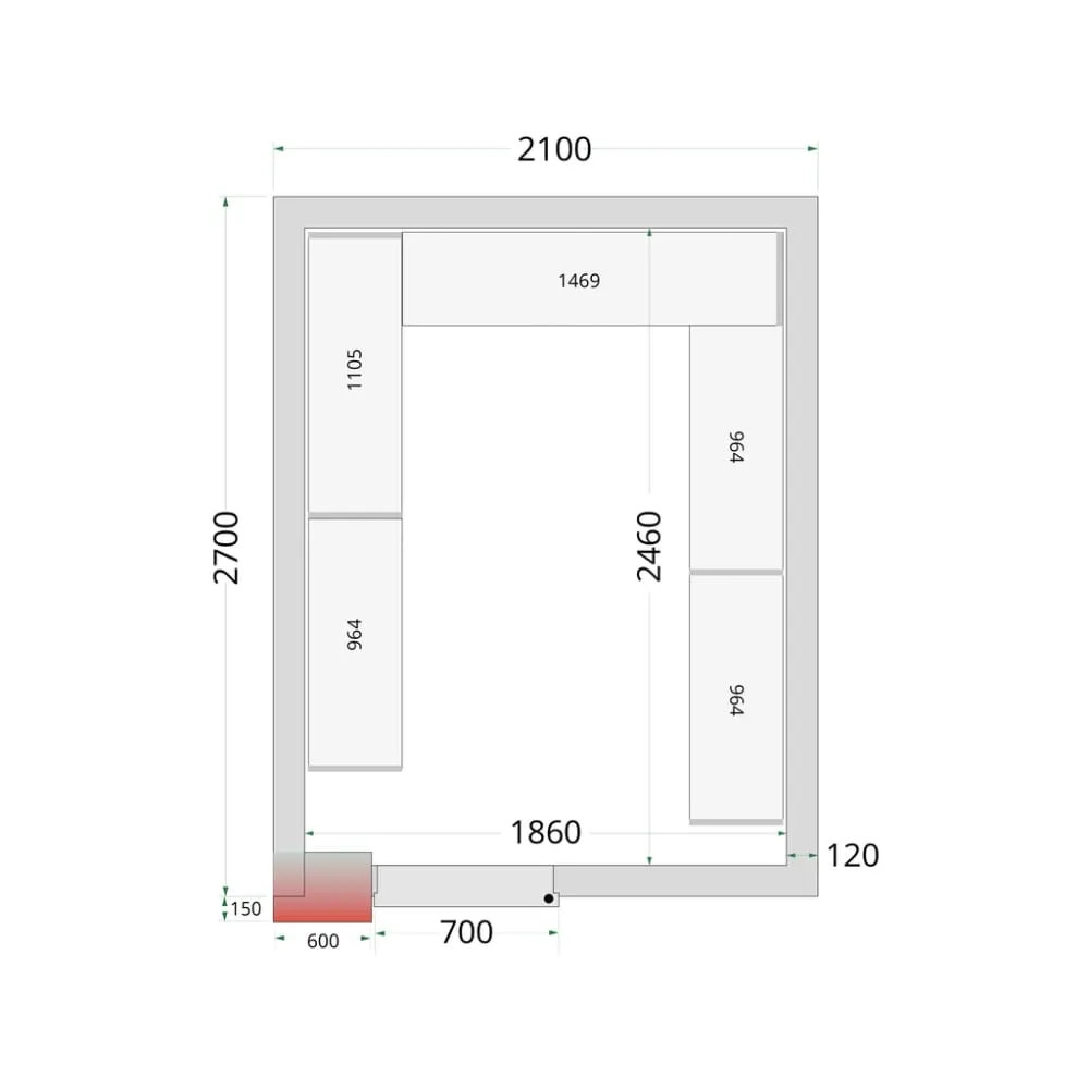 Système de rangement CRNF2127 pour chambre froide