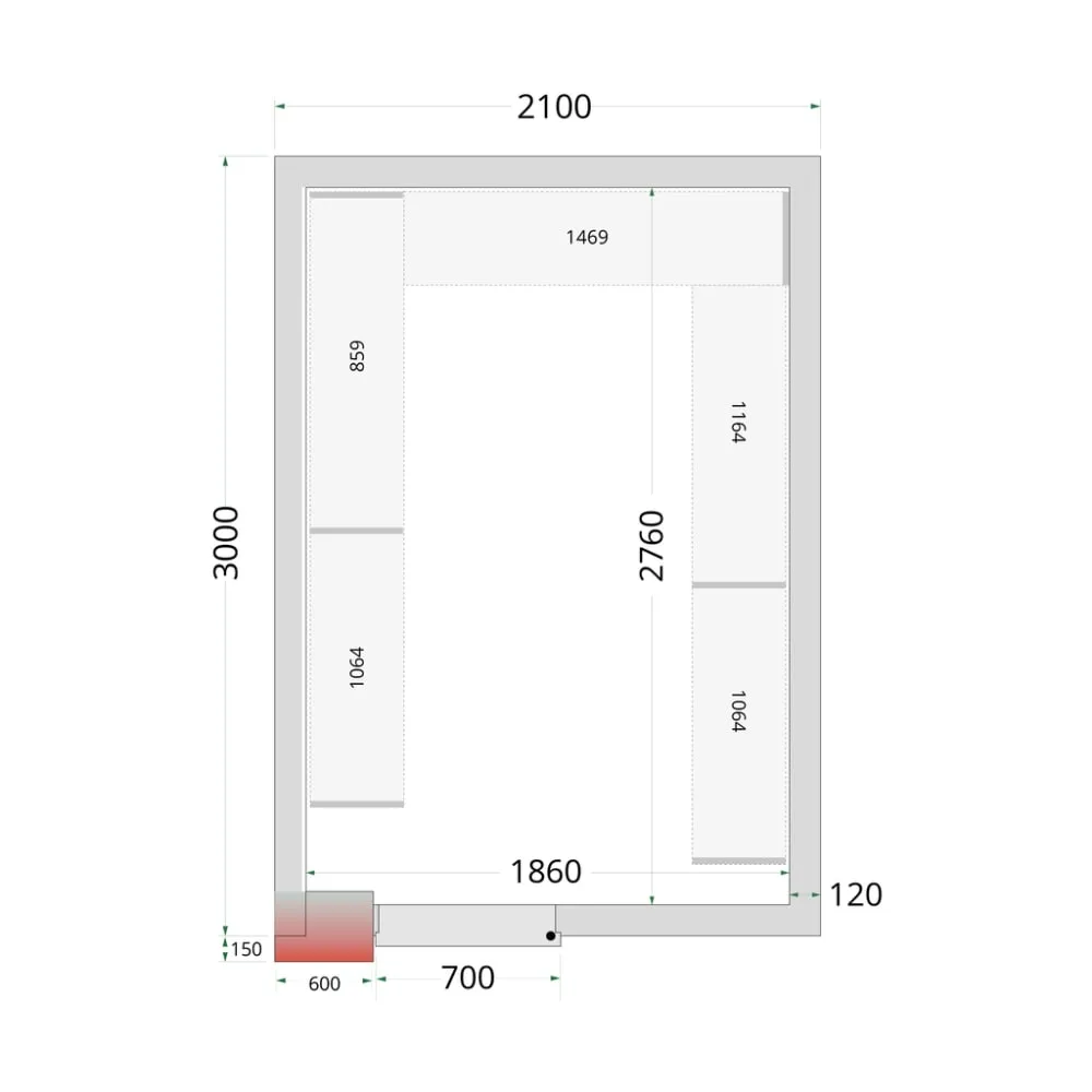 Kit d'étagères CRNF2130 pour réfrigération