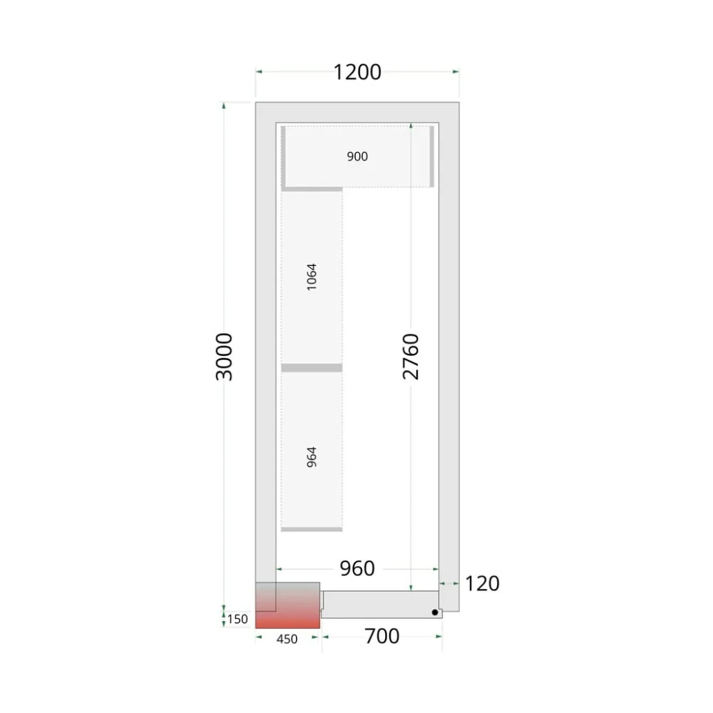 CRNF1230 Plauktu Komplekts Aukstuma Kamerām