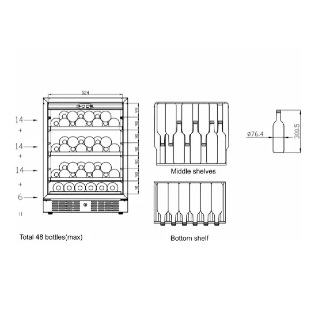 Elegant 141L Wine Fridge