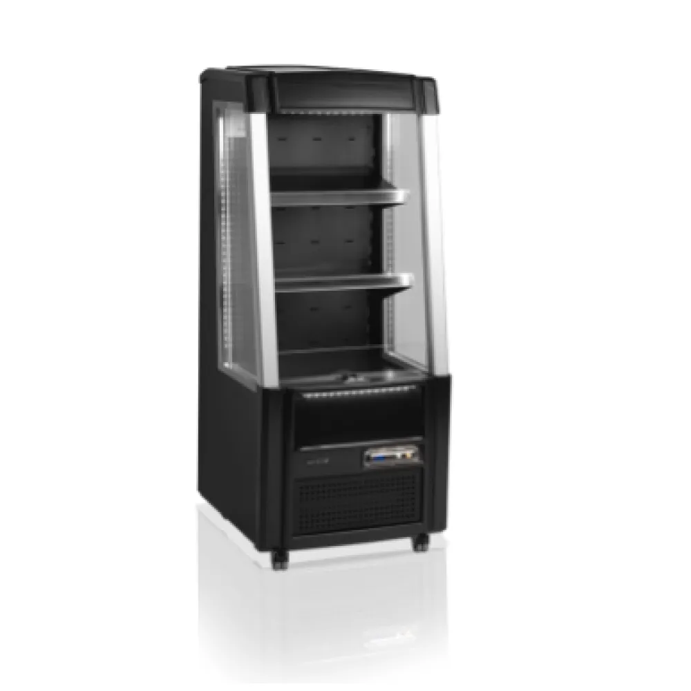 Sleek ODC60 BLACK Glass Showcase for Retail