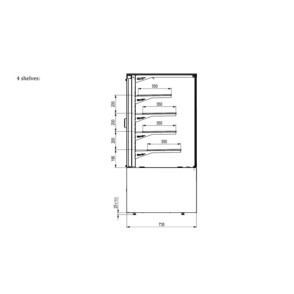 Panorama High Pastry Display Case