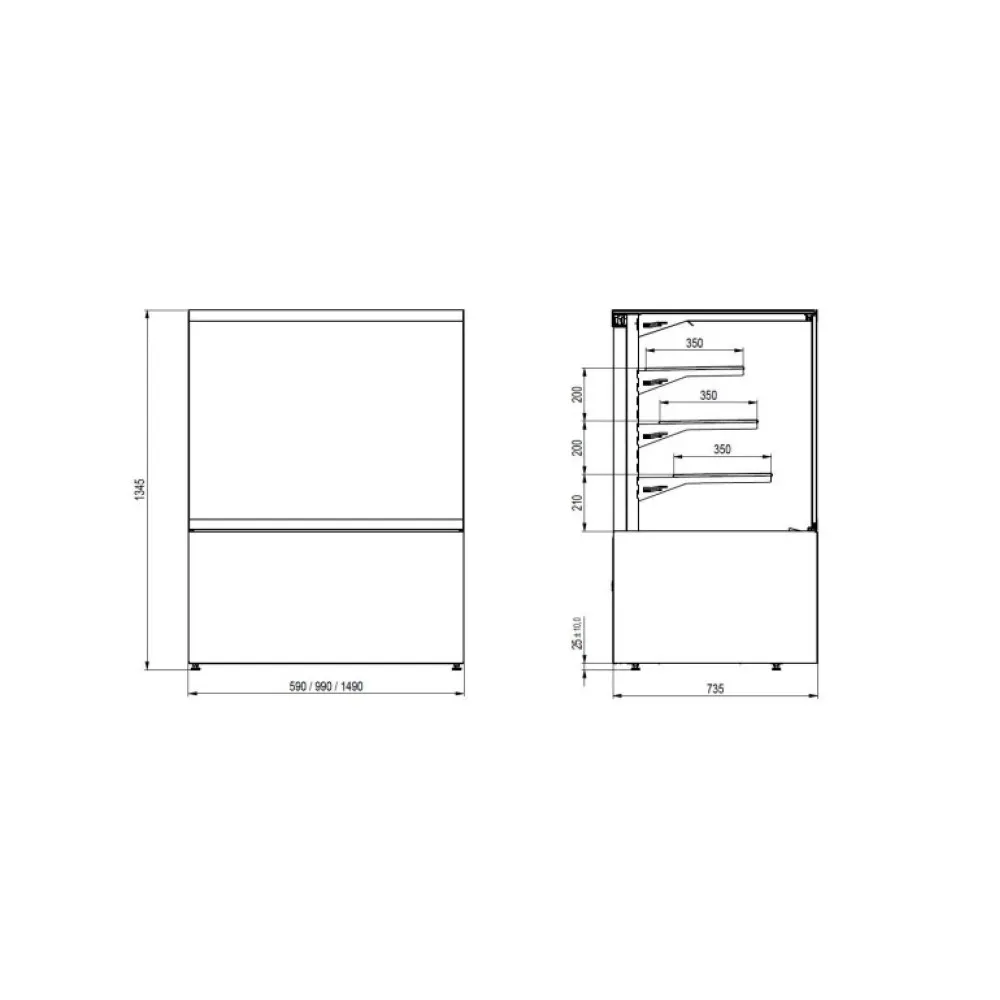 Chic Patisserie Display Case - PANORAMA Standard 1500
