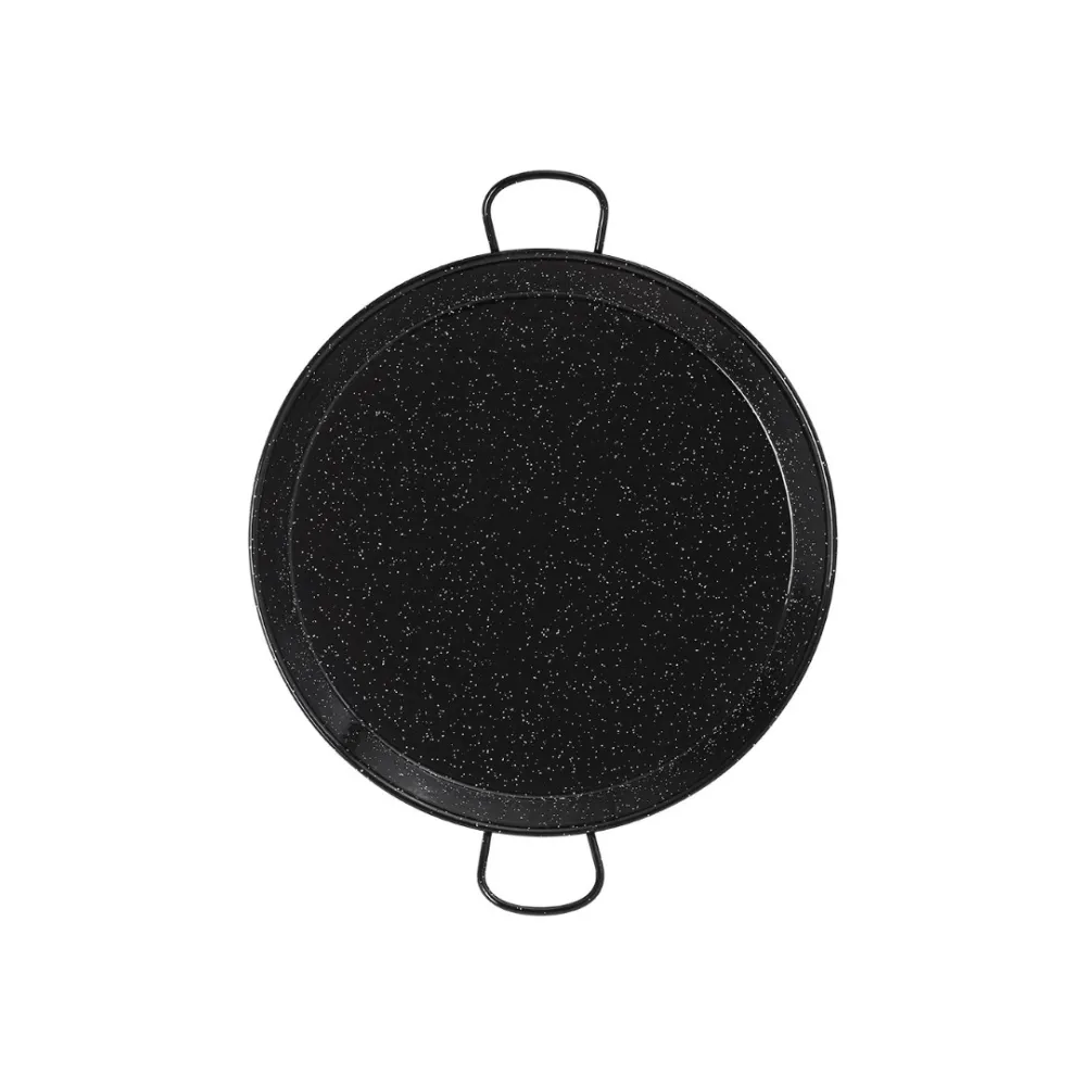 80 cm Enameled Steel Paella Pan Set
