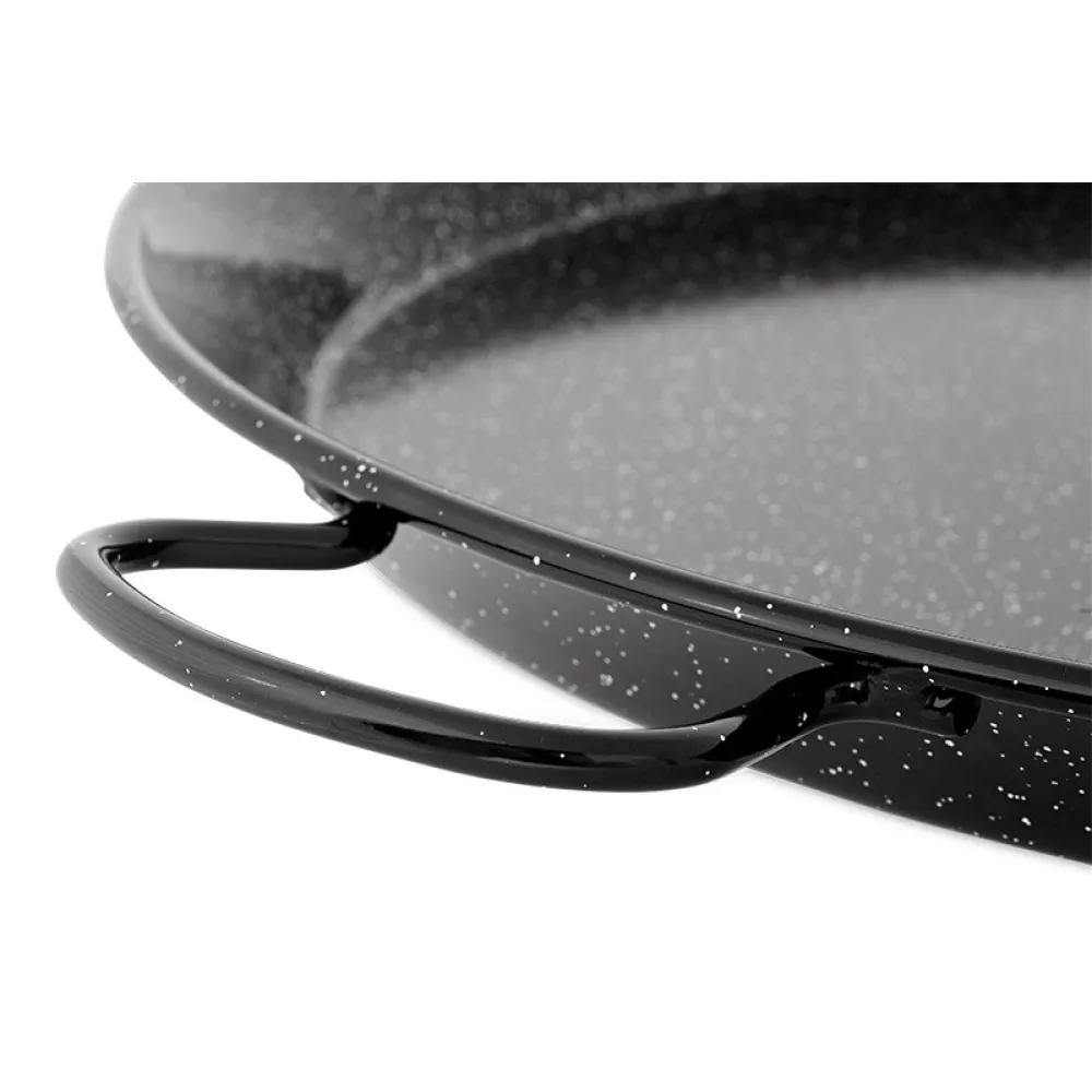 80 cm Enameled Steel Paella Pan Set