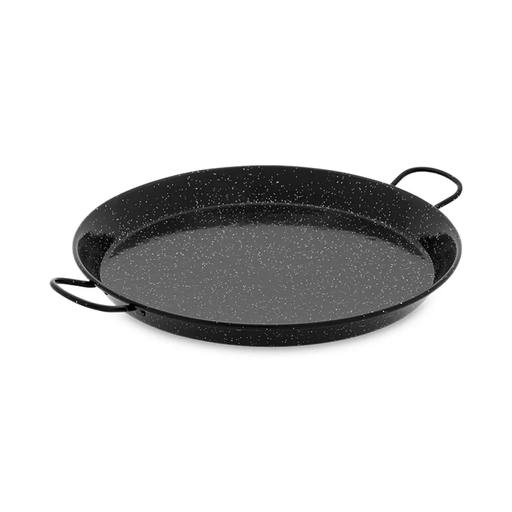 80 cm Enameled Steel Paella Pan Set