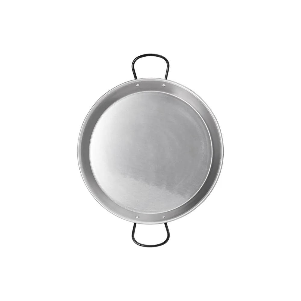 36cm Polished Steel Paella Pan for Induction Cooking