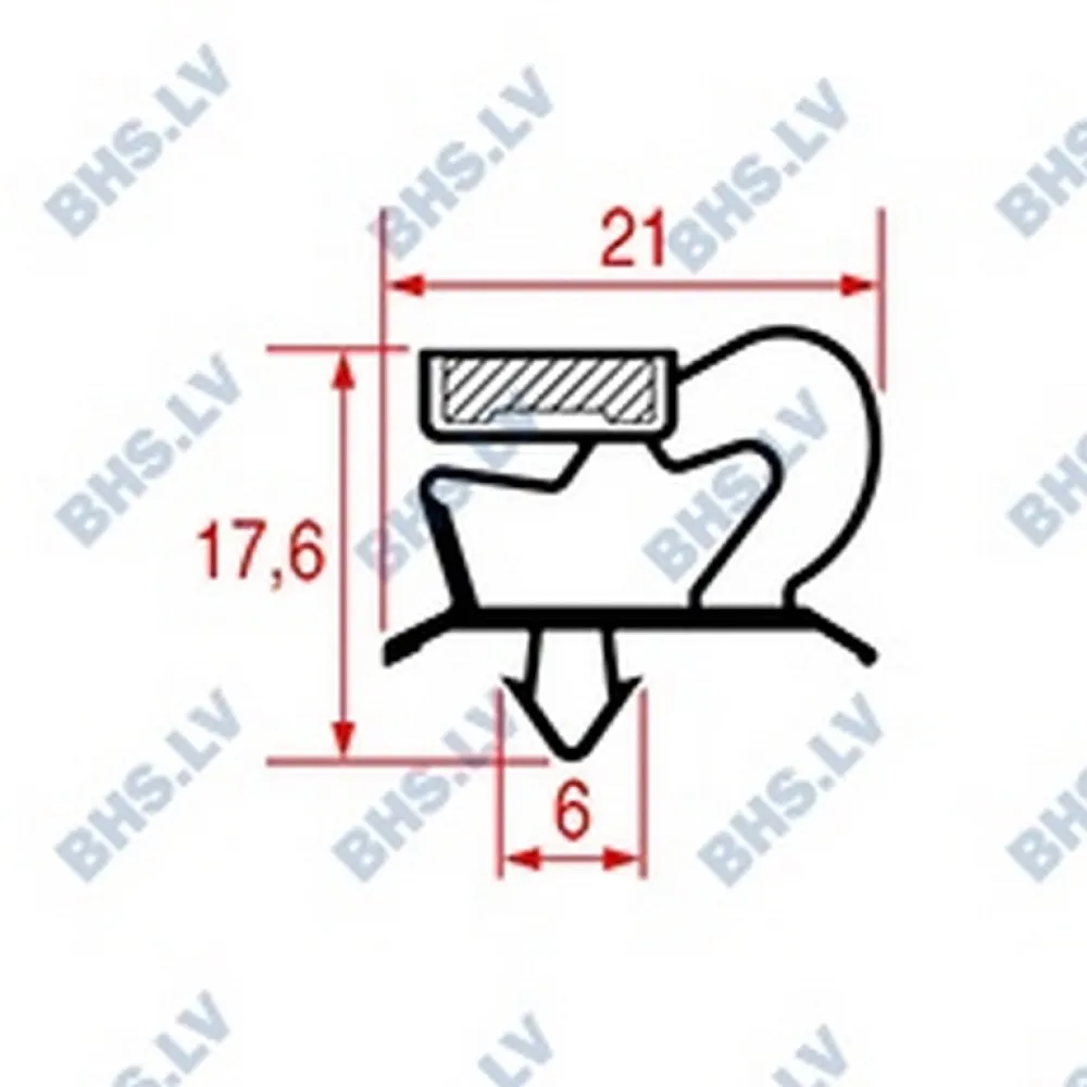 SNAP-IN GUMOS PROFILES 640x460 mm