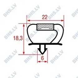 SNAP-IN GASKET L1010 LENGTH 2000 mm