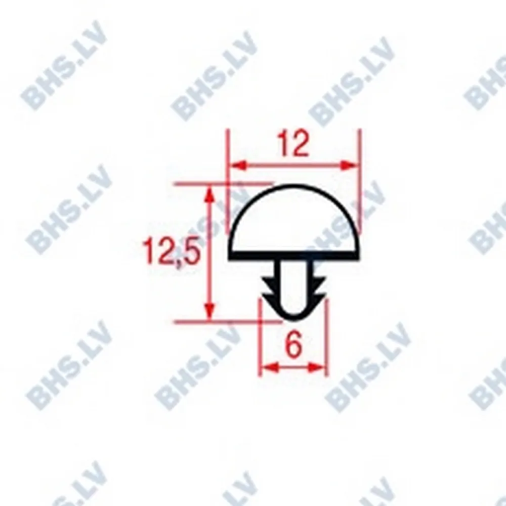 Versatile Snap-In Gasket L1065 for Refrigeration - Length 2300 mm