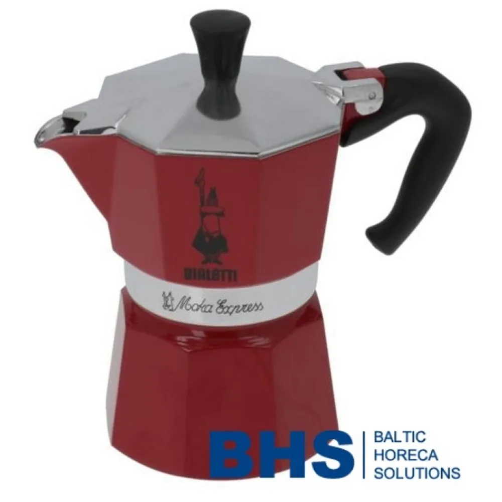 MOKA EXPRESS 3 KUPAS SARKANS - Kafijas Mīļotājiem MOKA EXPRESS 3 KUPAS SARKANS - Kafijas Mīļotājiem