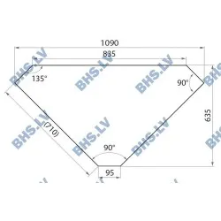 Icorner  table external 90