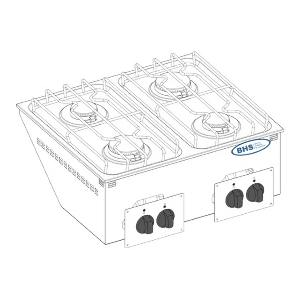 Augstas kvalitātes gāzes plīts DPC70G ar 19.0 kW jaudu